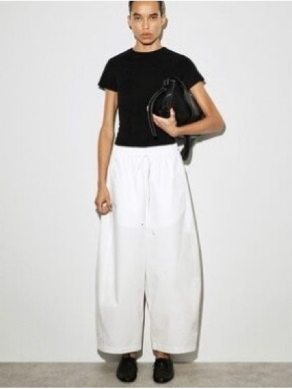COS BARREL-LEG COTTON PANTS SIZE 10